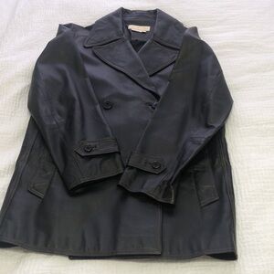 Margaret Godfrey leather jacket. Black leather.  Size M.  Made in Canada.